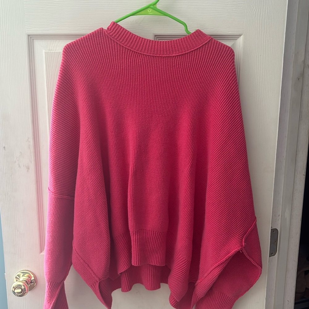 Free People Oversized Pink Sweater S